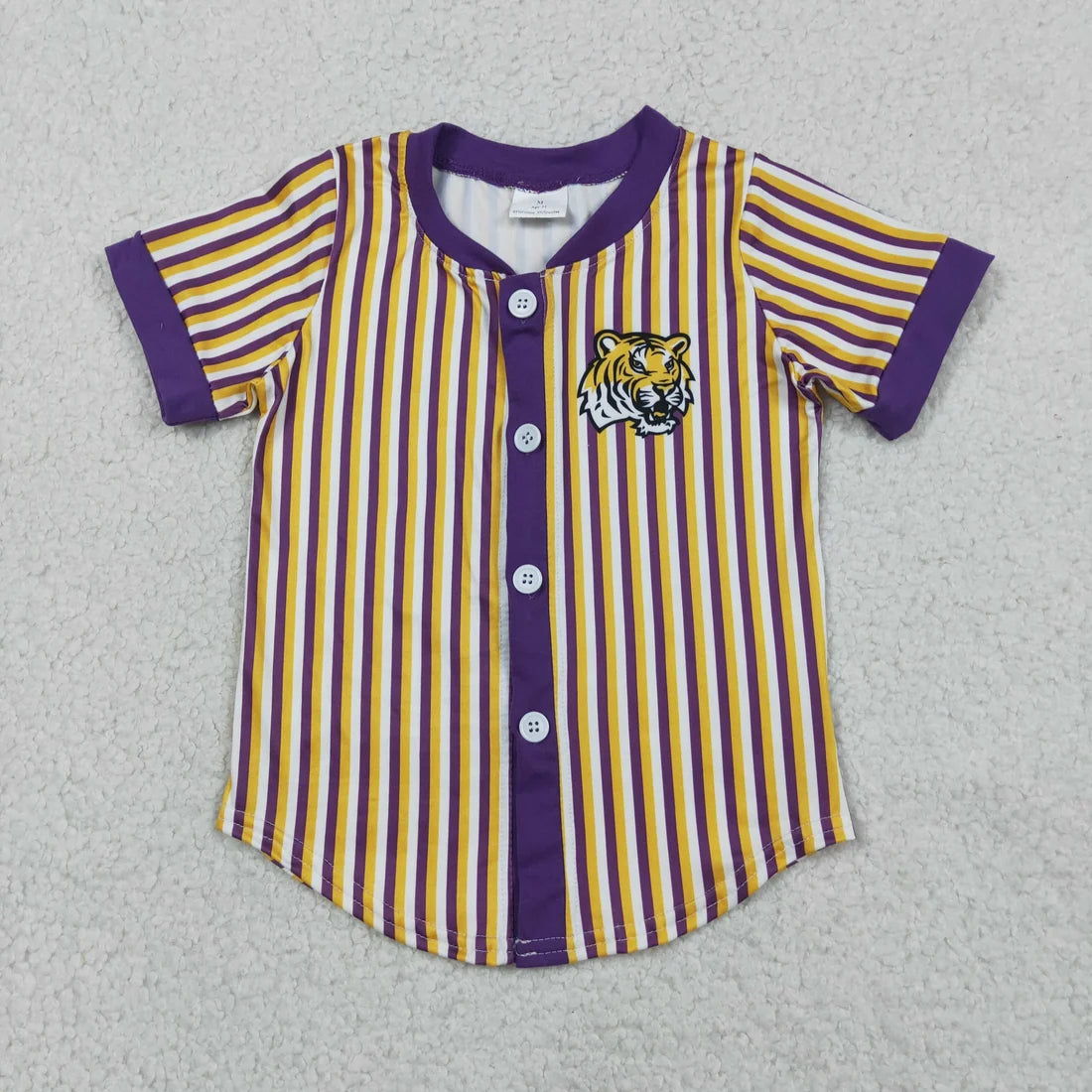 Sibling Mama and Me Kids Bows LSU Tigers Team Clothes Sets Polo Shirt Yoga Active Butterfly Shorts