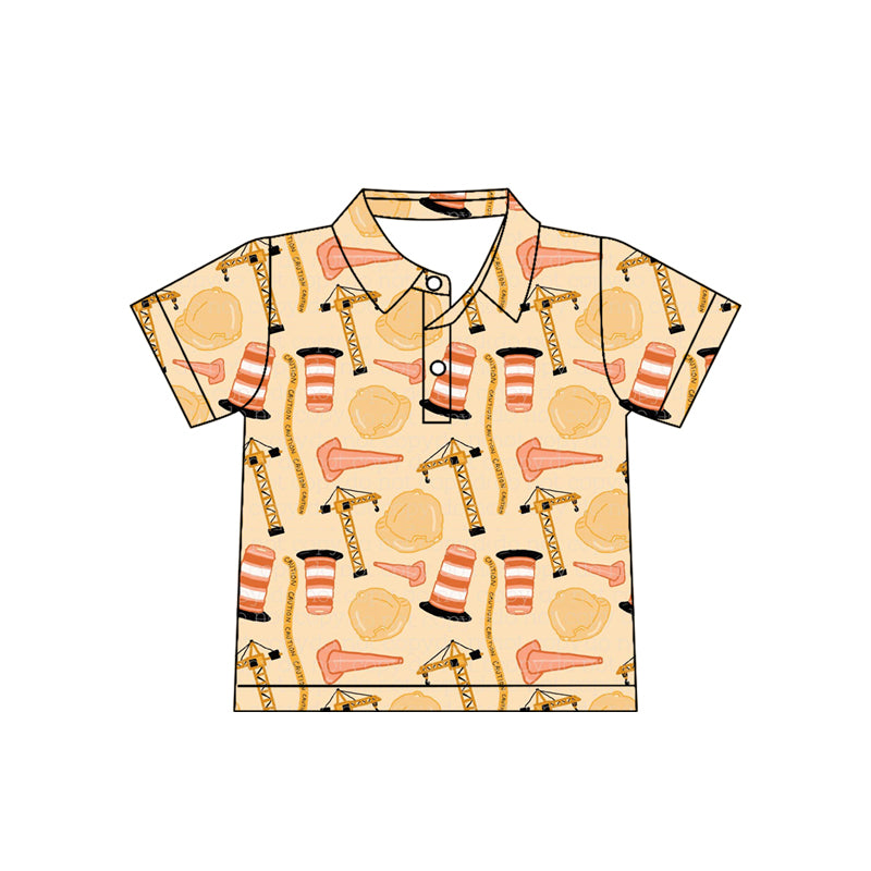 4.13 BT1790 Preorder Tower Crane Boys Polo Tee Shirts Top