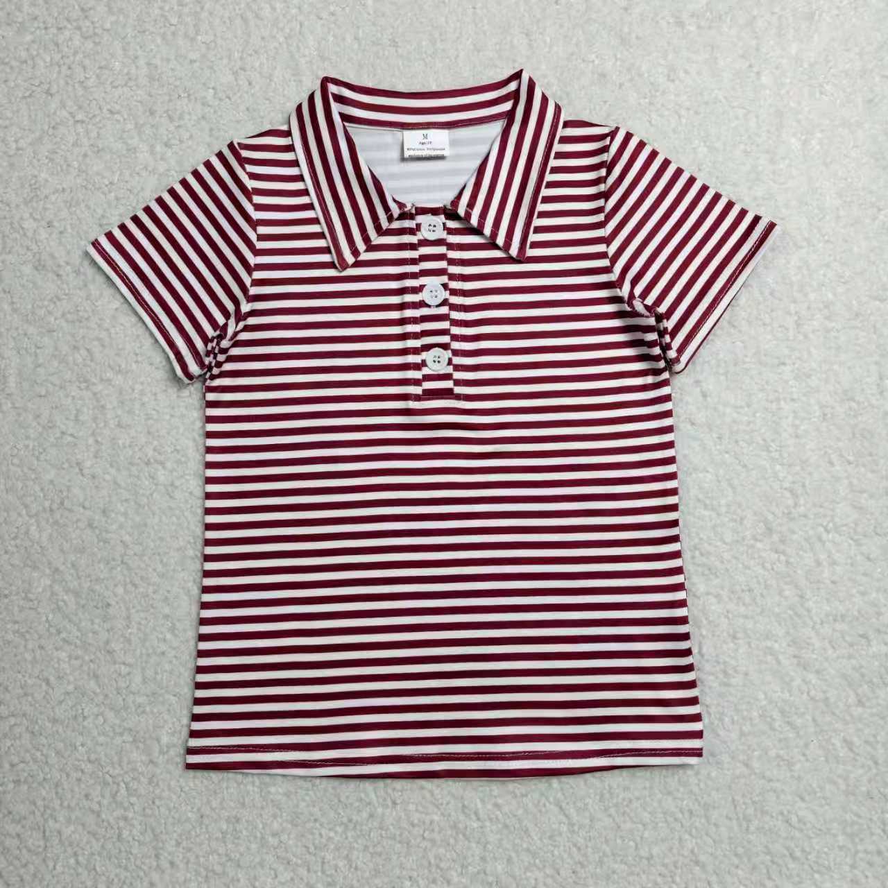 Sibling Baby Boys Striped Short Sleeve Polo Shirt Top