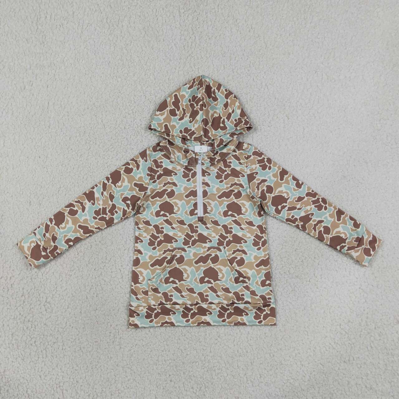 Sibling Baby Boys Hunting Camo Long Sleeve Hoodie Top with Zipper