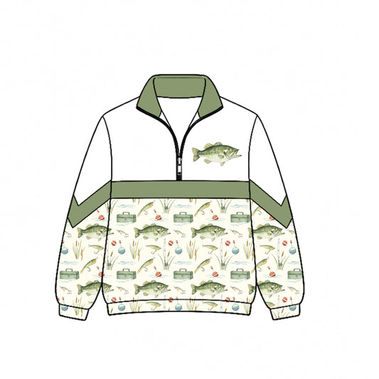 6.19 Baby Boys Fishing Long Sleeve Pullover Top Preorder