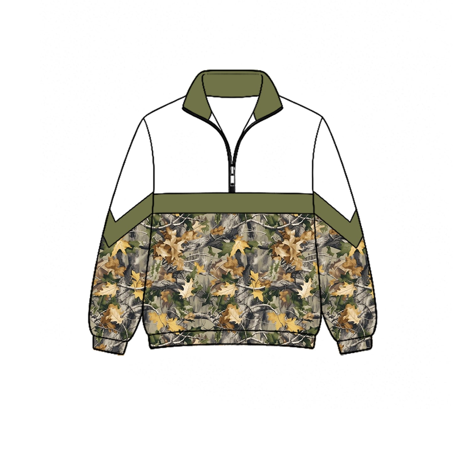 6.26 Preorder Baby Boys  Realtree Oak Camo Quarter Zip Pullover
