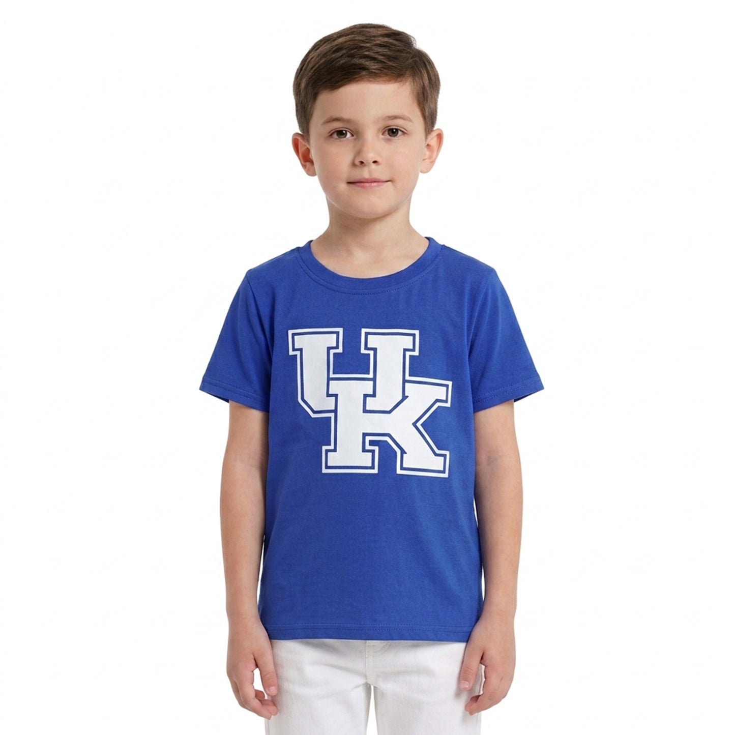 BT1882 Teams UK Vinyl Royal Blue Cotton Kids Kentucky Short Sleeve T-shirt Top