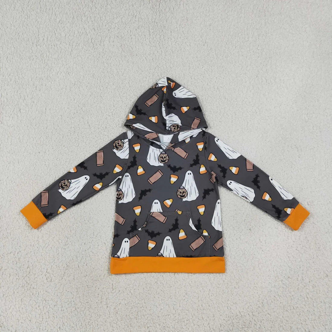 Sibling Baby Boys Halloween Long Sleeve Outfit Hoodie and Romper