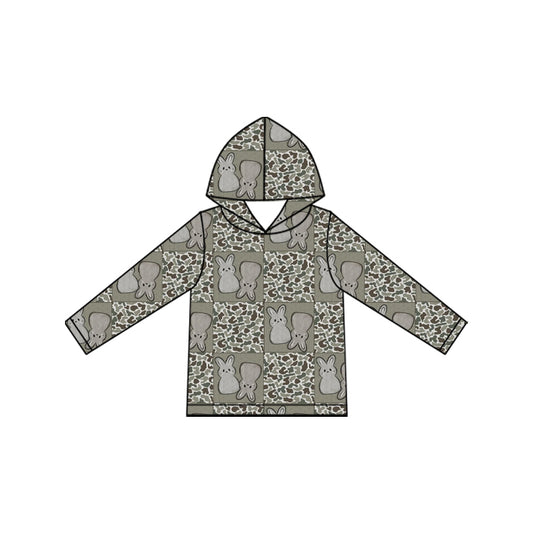 9.9 BT1967 Preorder Kids Boys Easter Bunny Camo Patchwork Hoodie