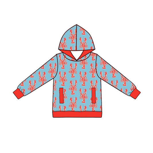 9.18 BT1975 Preorder Baby Boys Crayfish Long Sleeve Hoodie With Pocket