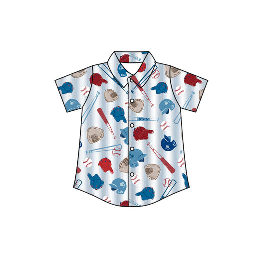 10.3 Preorder BT2000 Baby Boys Baseball Short Sleeve Shirt Top