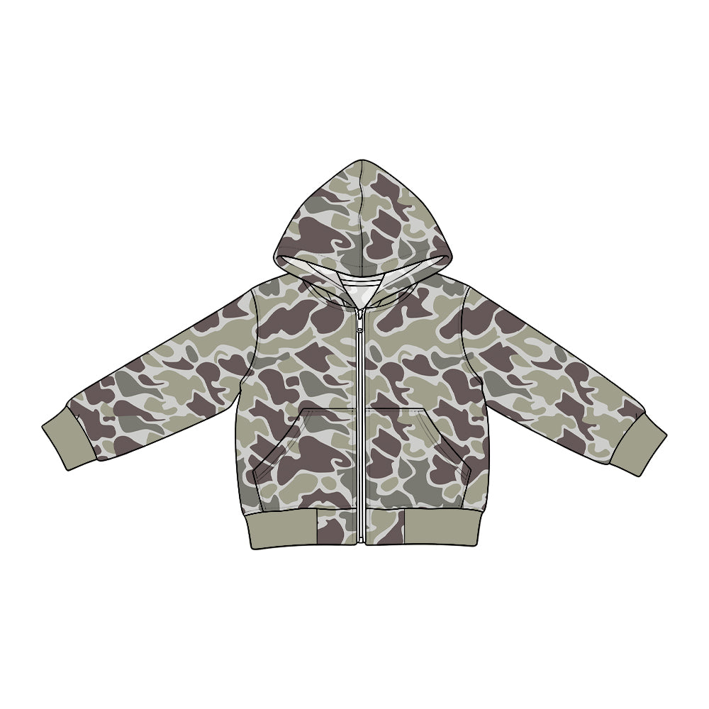 10.21 BT2009 Preorder Kids Girls Dark Camo Denim Jacket