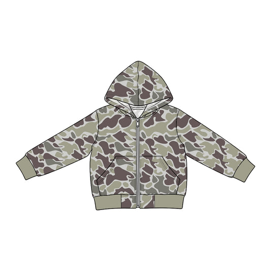 10.21 BT2009 Preorder Kids Girls Dark Camo Denim Jacket