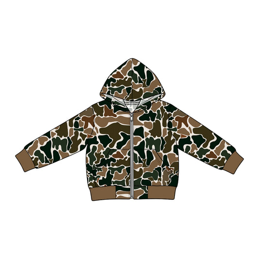10.21 BT2013 Preorder Kids Girls Dark Brown  Camo Denim Jacket