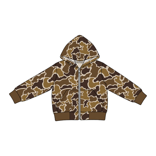 10.21 BT2015 Preorder Kids Girls Light  Brown  Camo Denim Jacket