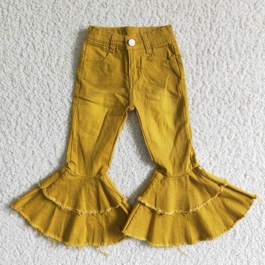 Mustard Bell bottom jeans   C14-1