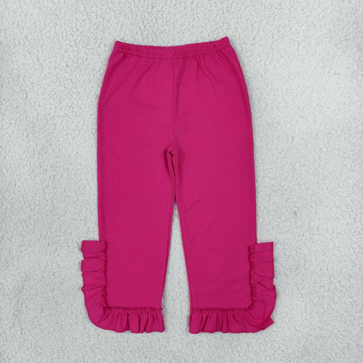 P1161 Hot Pink Cotton Ruffle Girls Bottom Pants