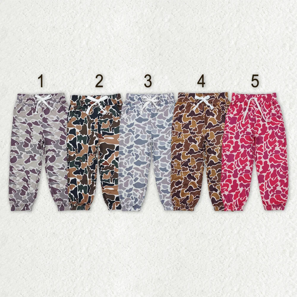 Sibling Kids Girls Boys Camo Drawstring Pocket Jogger Pants