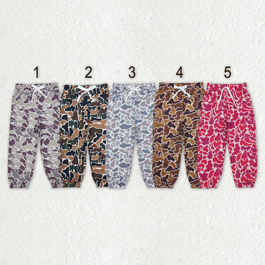 Sibling Kids Girls Boys Camo Drawstring Pocket Jogger Pants