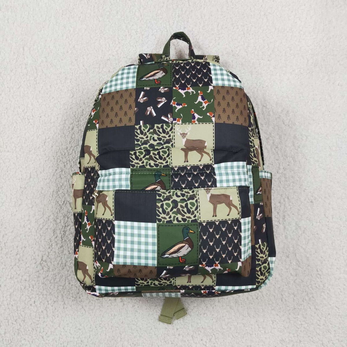 BA0199 Camo Animals Checkered Print Kids Backpack Hunting Bags