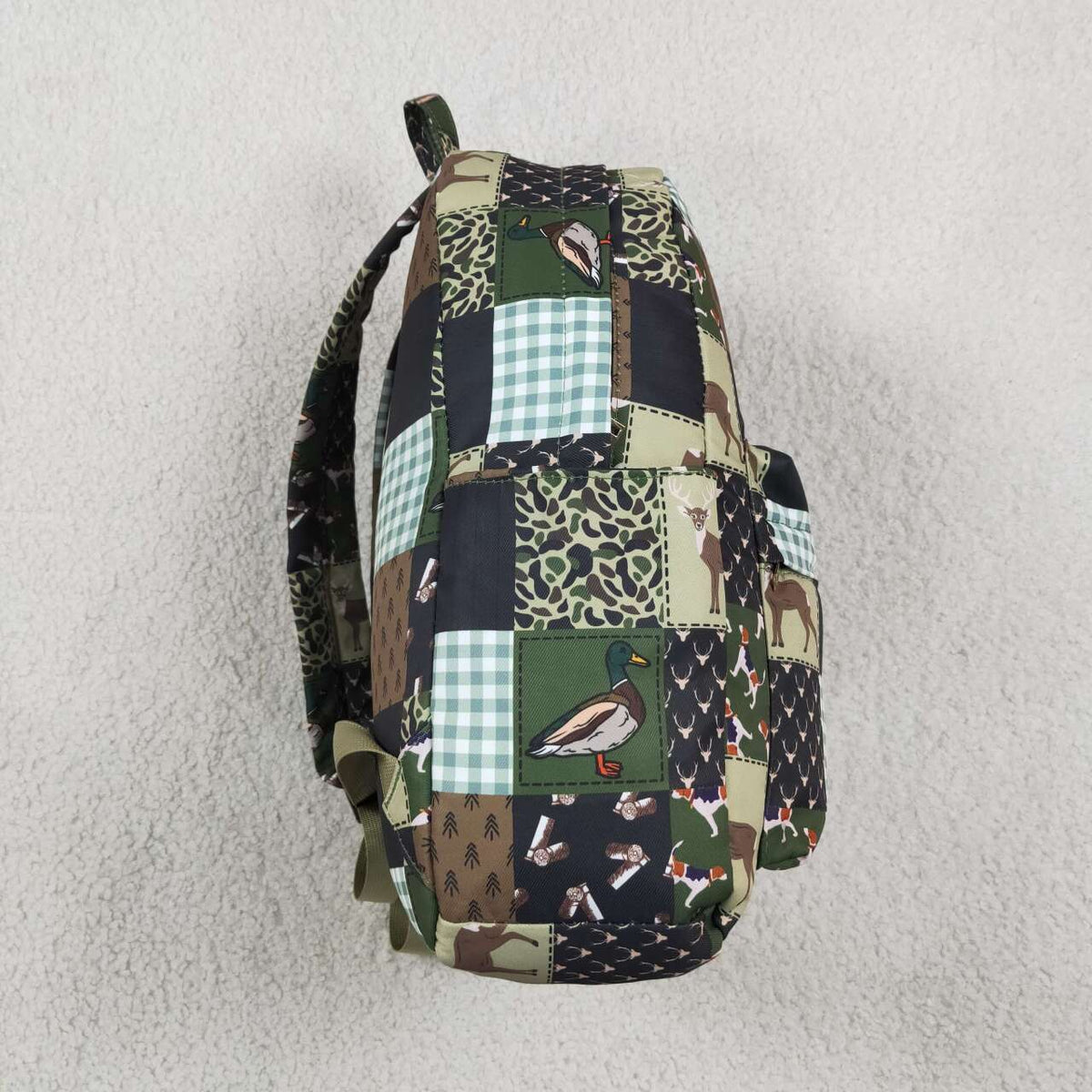 BA0199 Camo Animals Checkered Print Kids Backpack Hunting Bags
