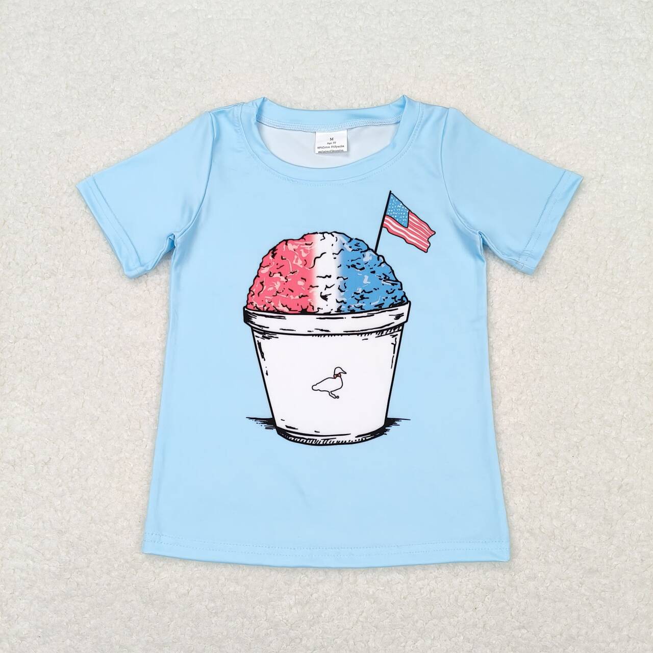 BT0648 Sand Flag Baby 4th of July Tee Shirts Top