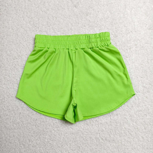 SS0903 Green Active Kids Girls Bottom Shorts