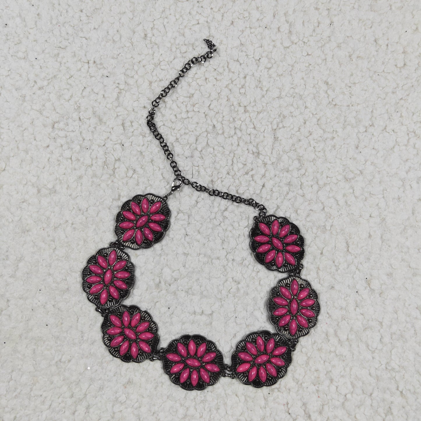 Girls Western Hotpink chains turquoise belts GB0009
