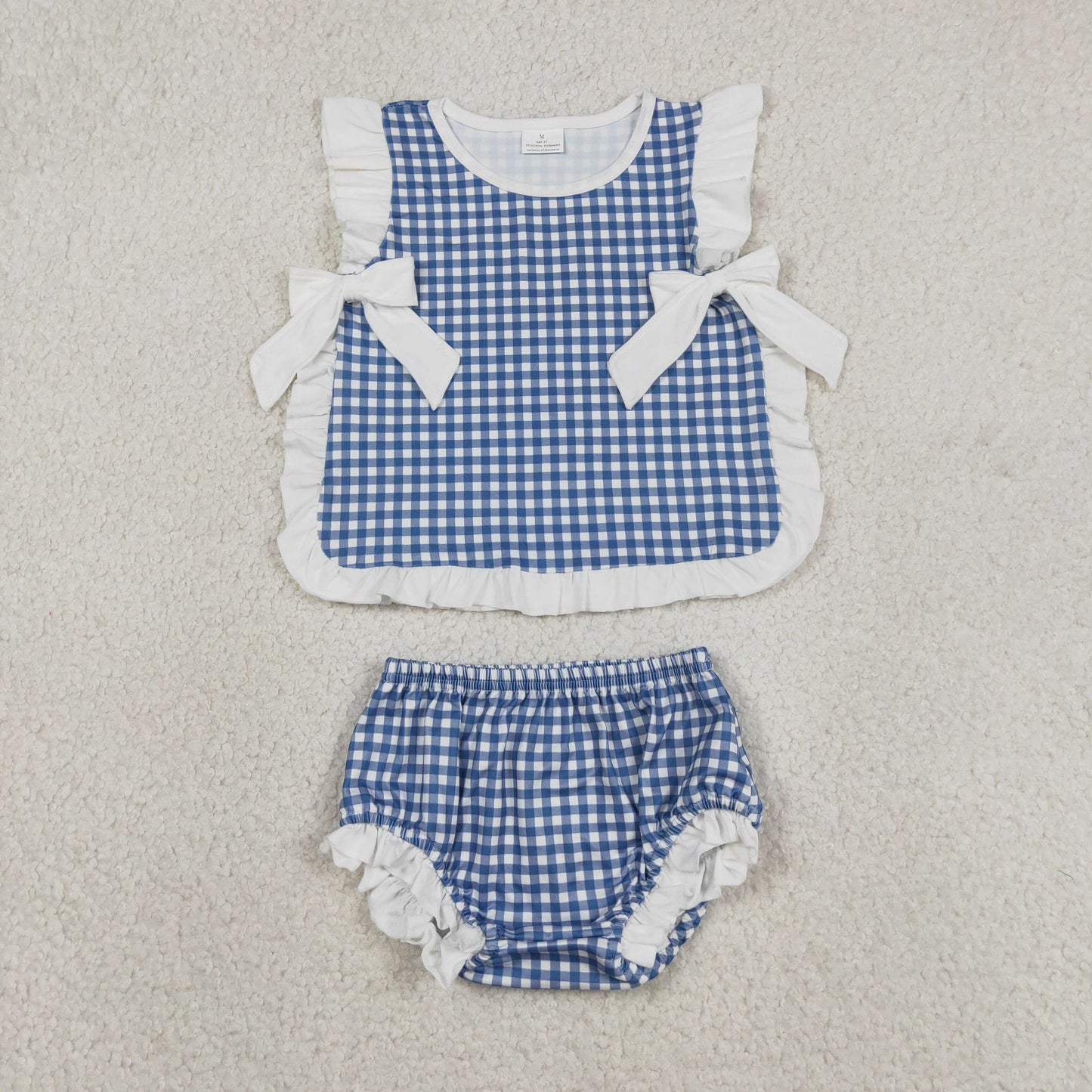 3 Colors Baby GIngham Bummie Set Sibling Wear