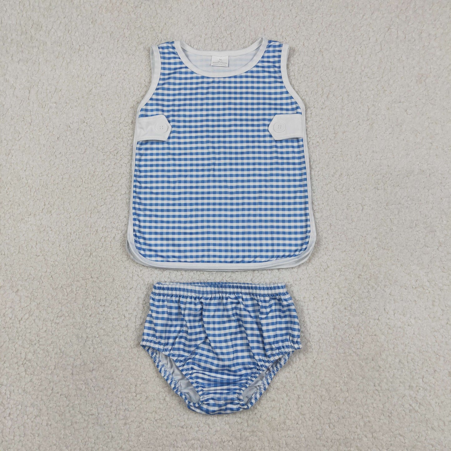 3 Colors Baby GIngham Bummie Set Sibling Wear