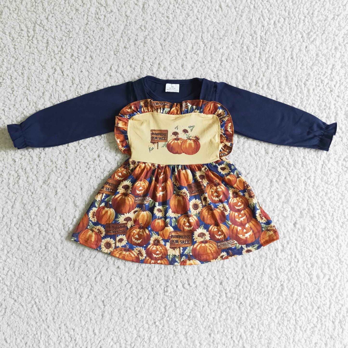 Girls fall pumpkin outfits   GLD0031