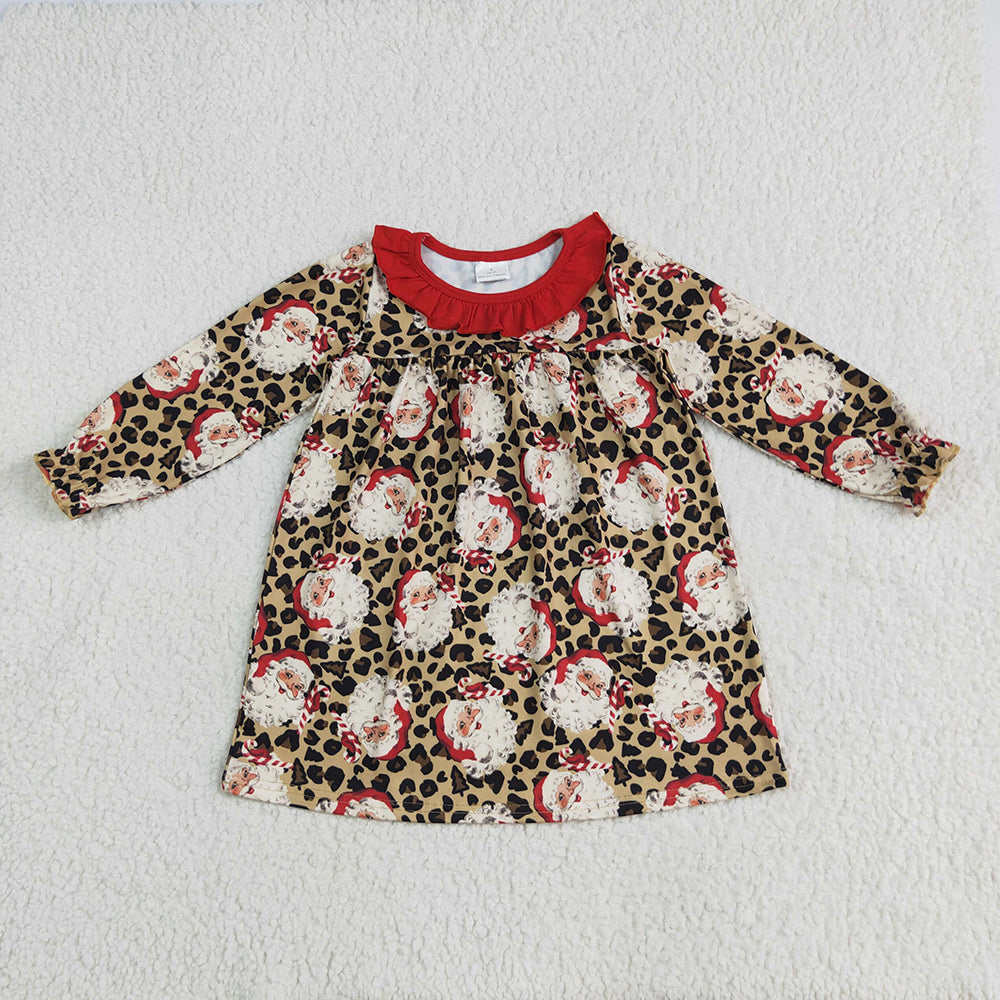 Sibling milk silk Baby Girls And Boys Christmas Leopard Pajamas Cute Holiday Print Long Sleeve Sleep Set