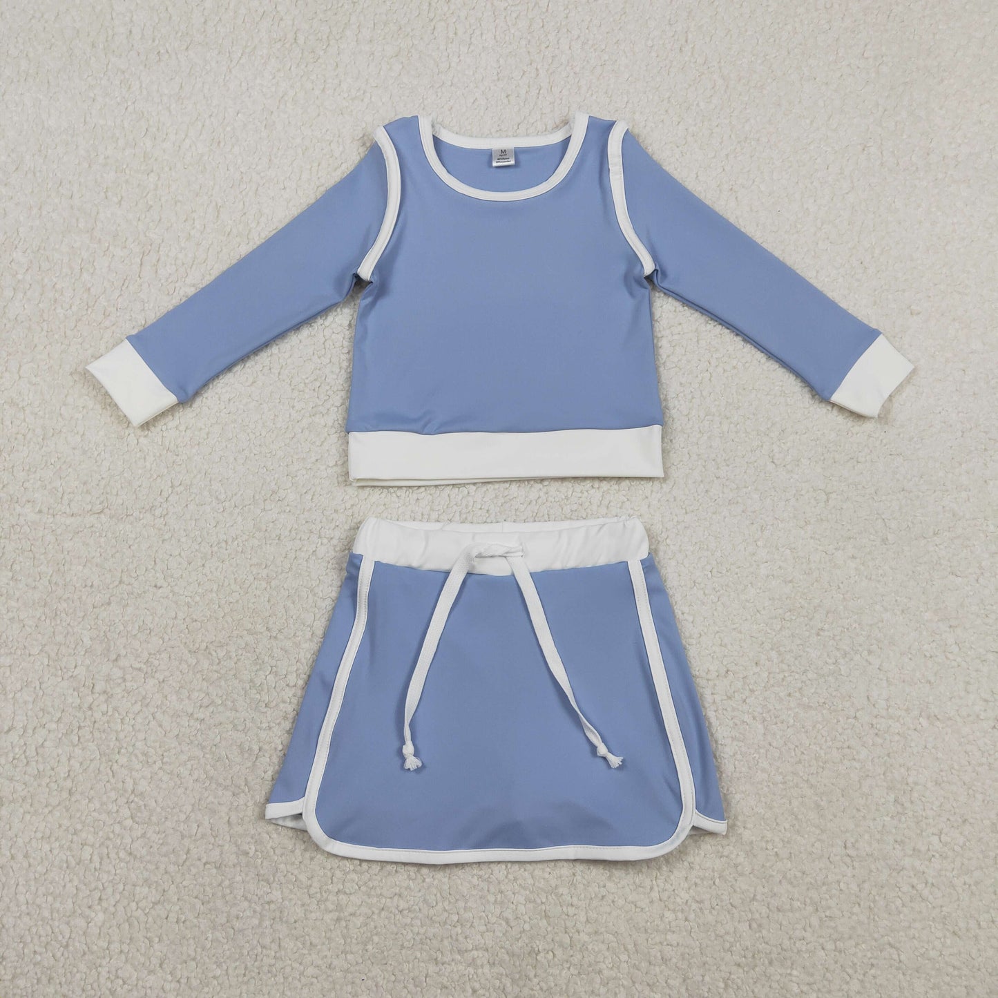 Sibling Baby Girls Long Sleeve Top Skirt Shorts Yoga Active Clothes Sets