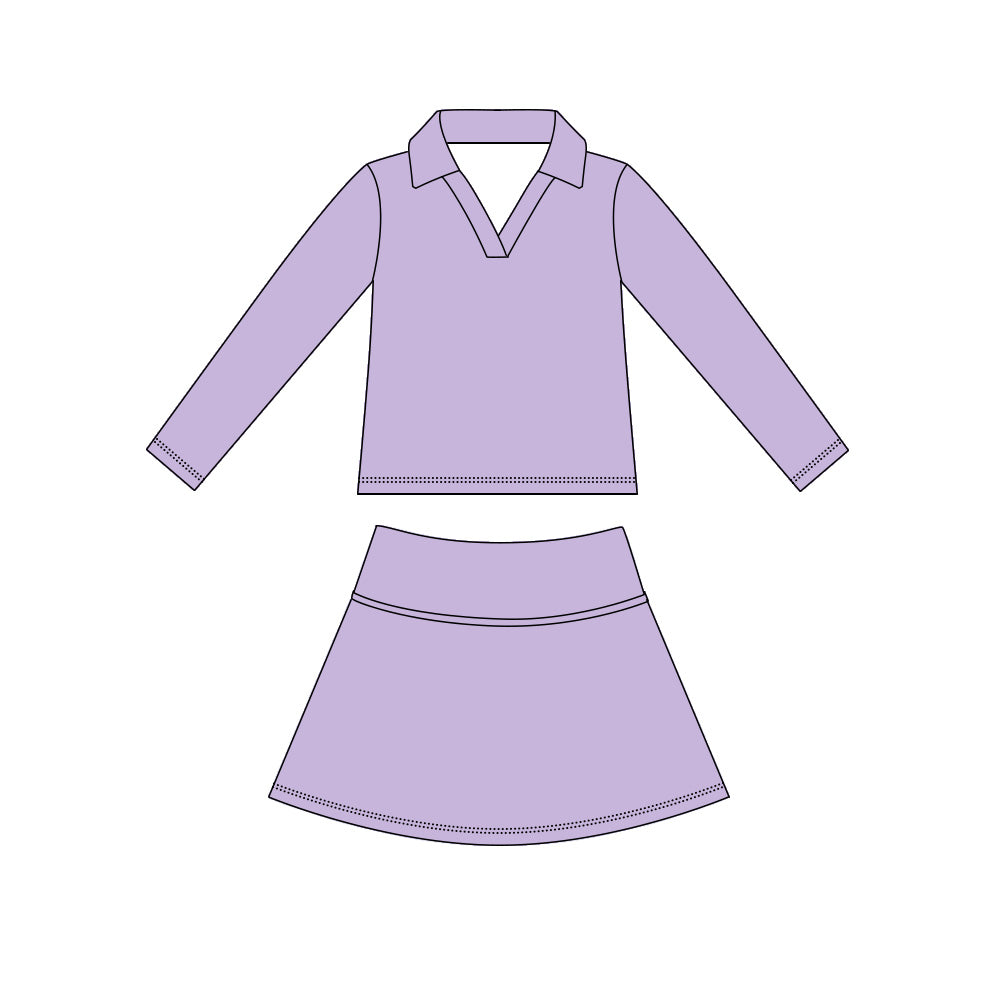 4.15  Violet Pullover  Top with Skort Active Outfit Preorder