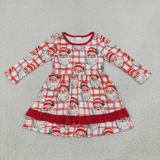 Santa Checkered Print Family Christmas Pajamas Styles