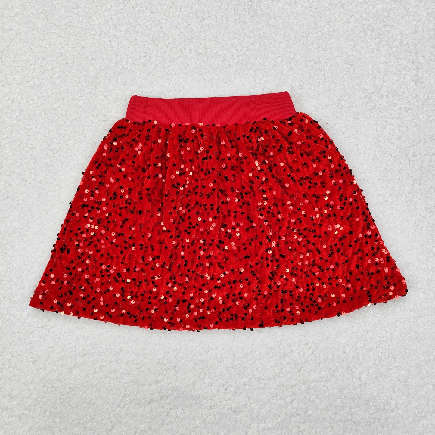 GLK0027 Red Baby Girls Sequins Skirts