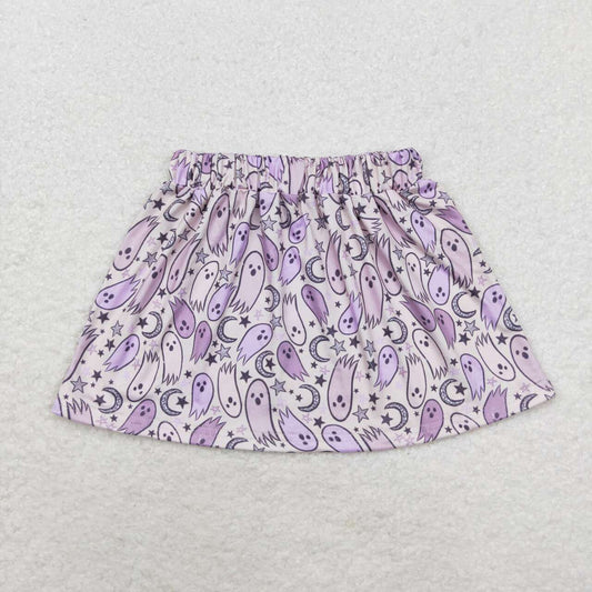 GLK0028 Ghost Stars Purple Girls Halloween Bottom Skirts