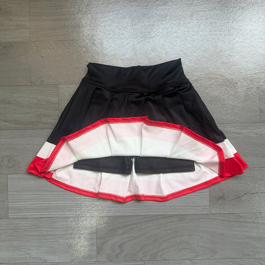 6.29 Preorder GLK0320 Kids Girls Black White Red Active Skirt