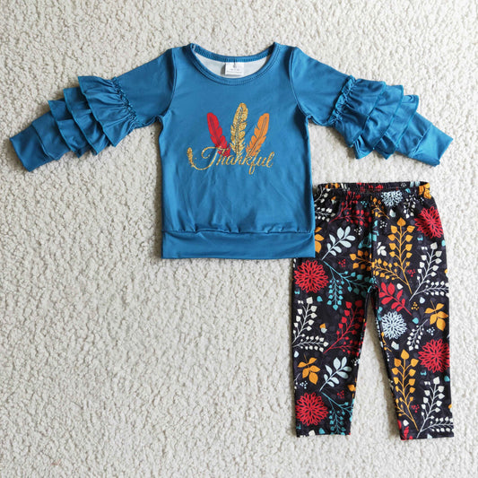 Girls Thanksgiving legging pants outfit    GLP0325