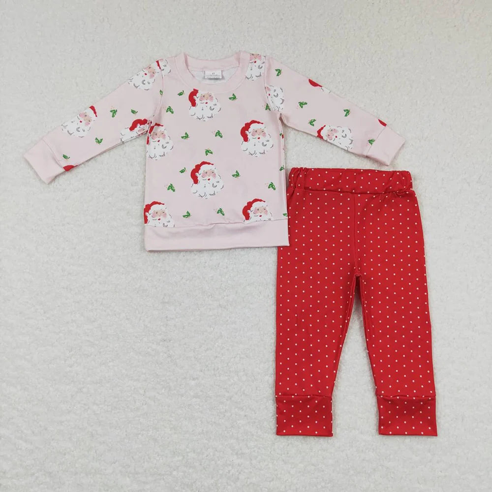 Sibling Baby Girls Christmas Long Sleeve  Top Pants Outfit