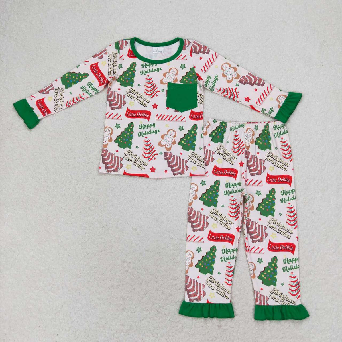 Gingerbread Debbie Cake Print Family Christmas Pajamas Styles