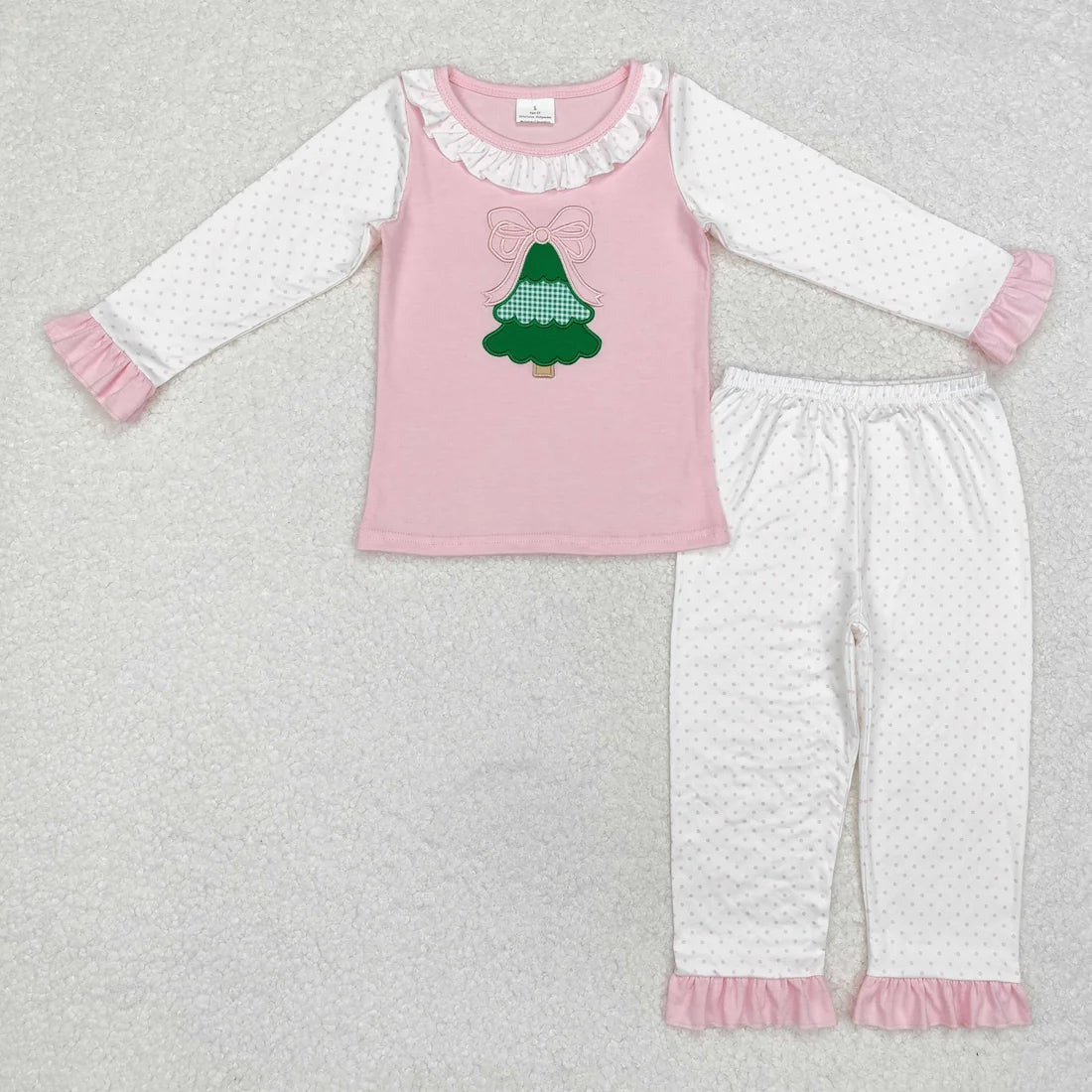 Sibling Baby Boys Girls Embroidery Trees Top Pants Christmas Clothes Sets