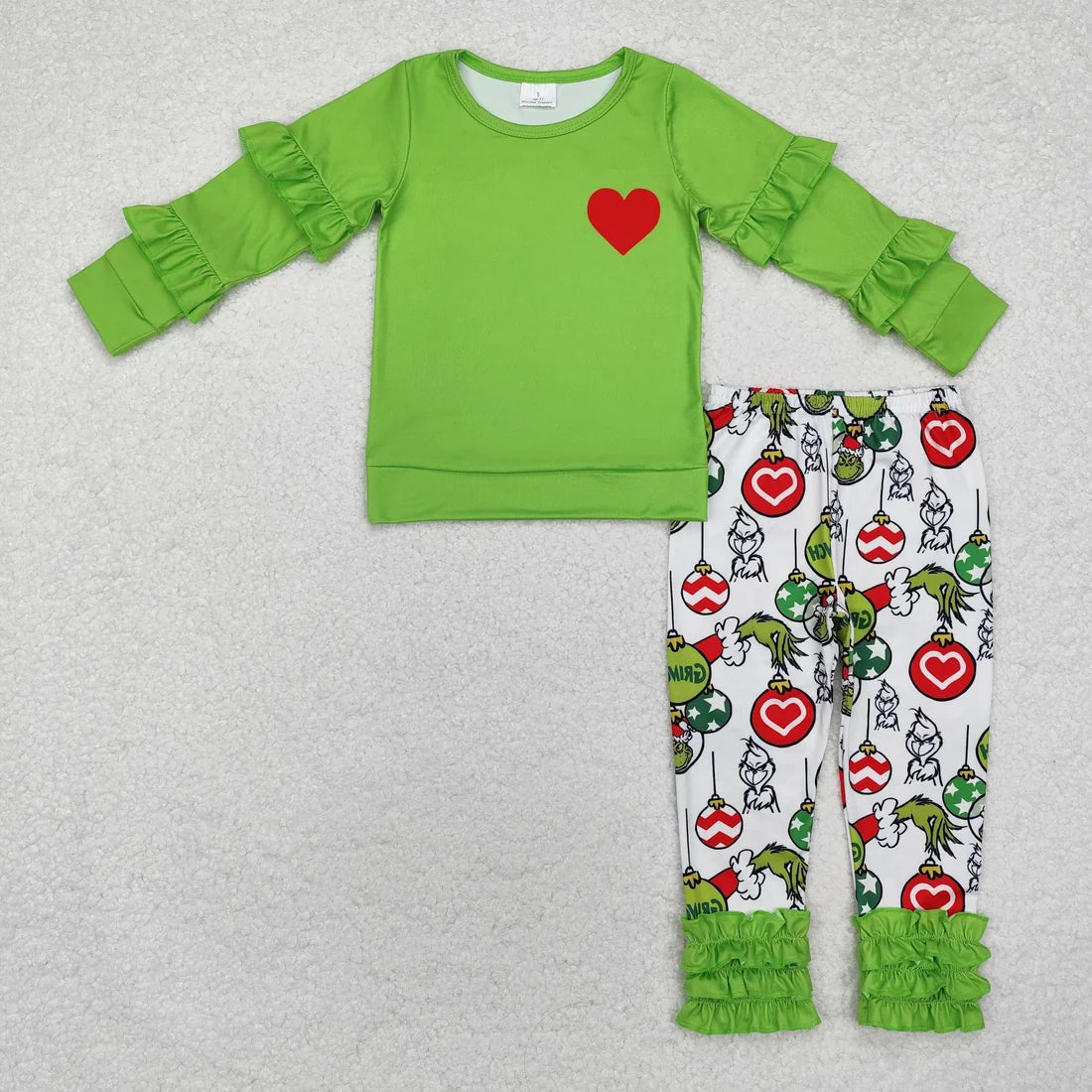 Sibling Baby Girls Christmas Long Sleeve  Top Pants Outfit