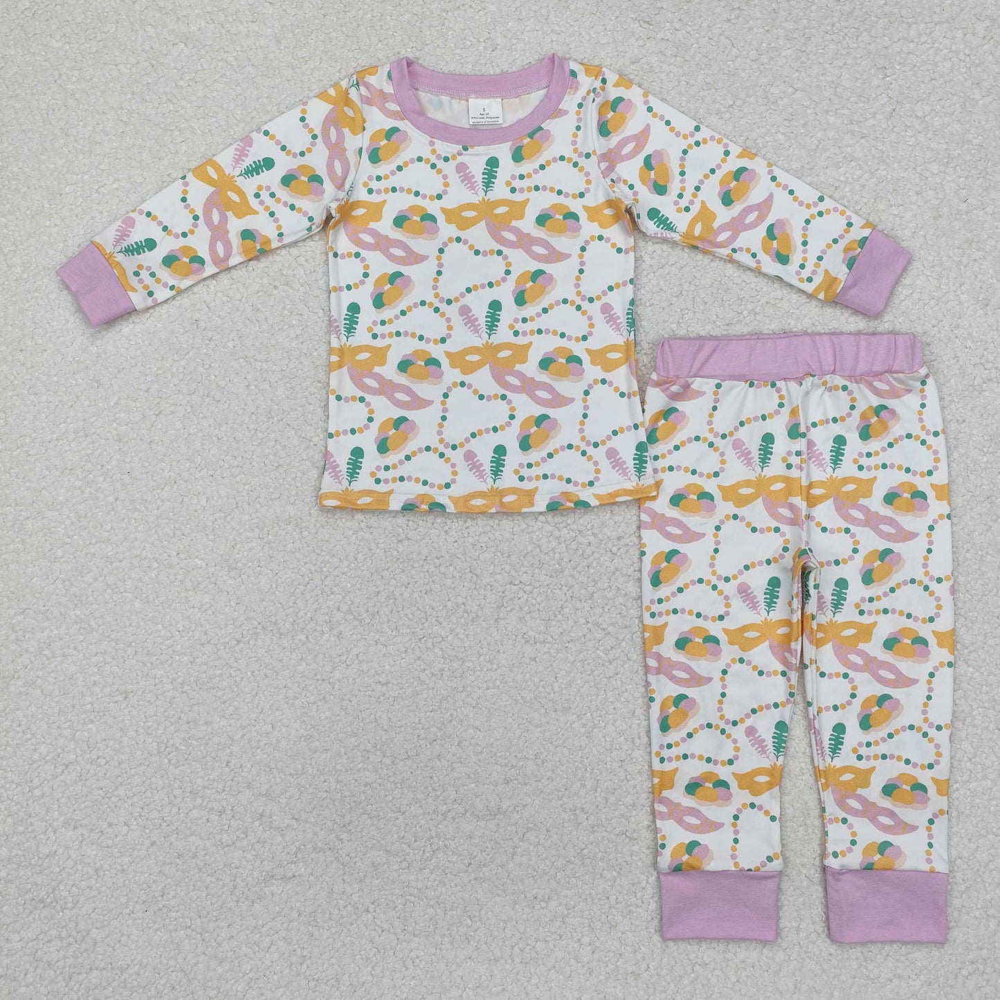 Sibling Baby Boys Girls Mardigras Pajamas Clothes Sets