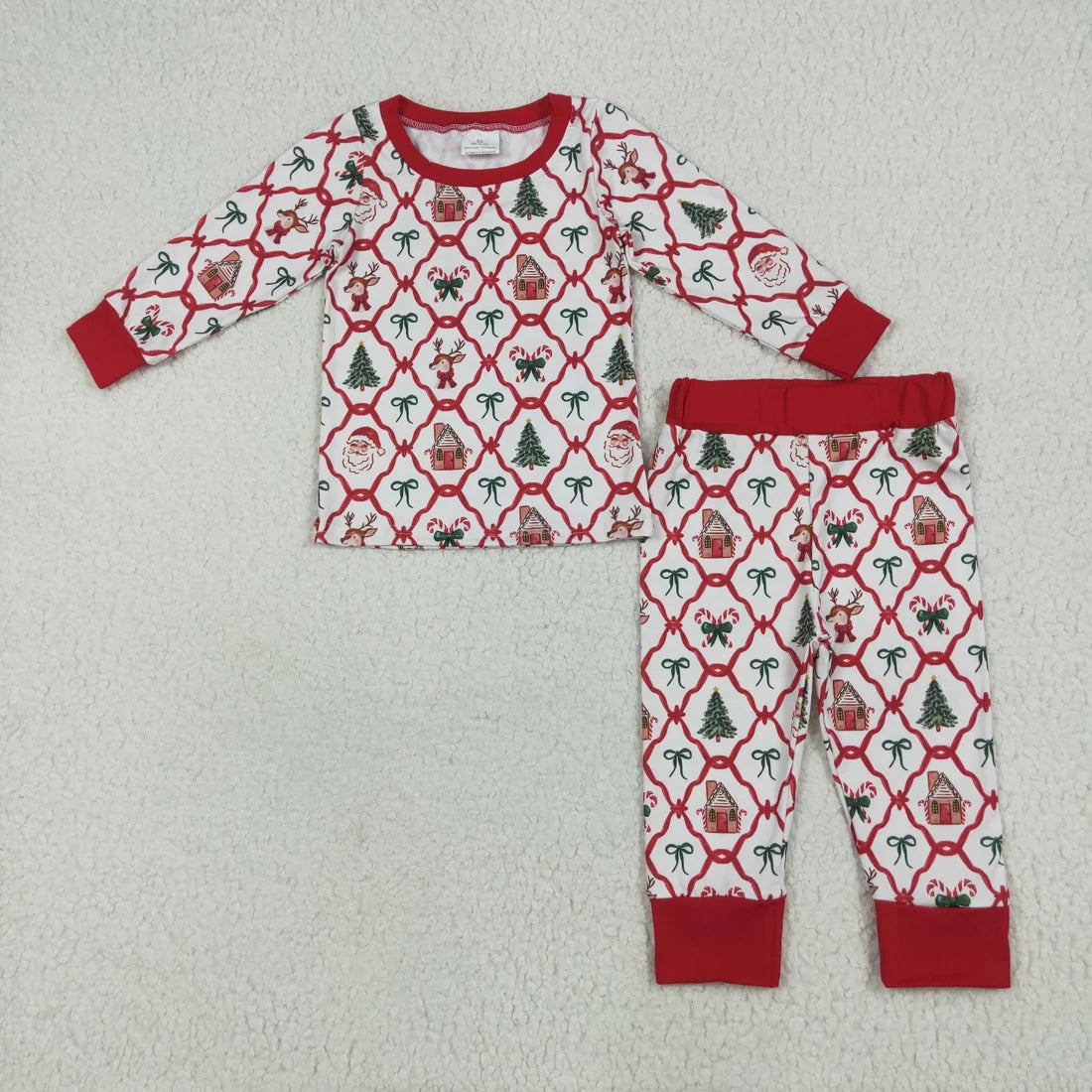 Sibling Baby Girls Christmas Long Sleeve Pajama Set