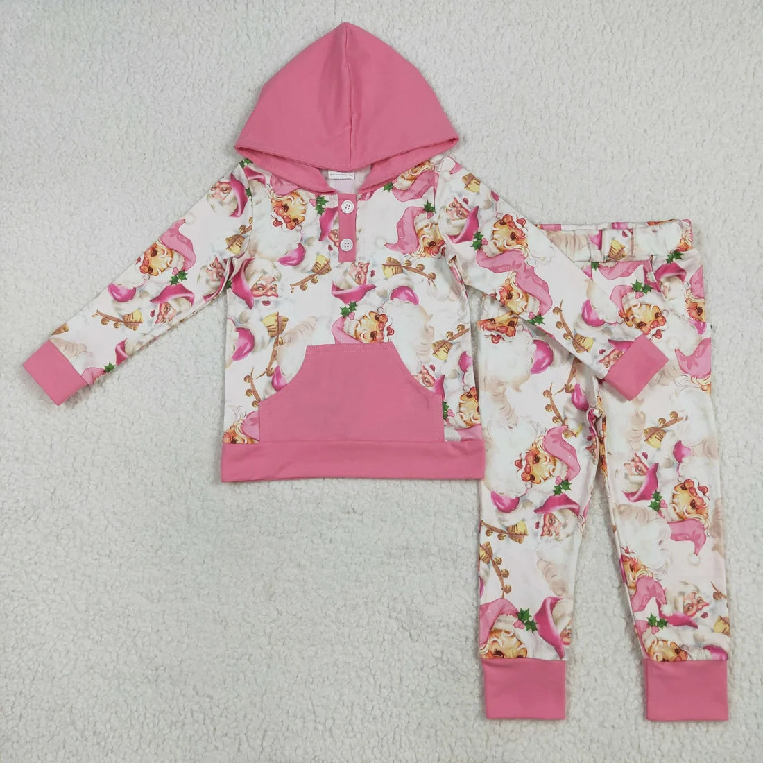 Sibling Baby Girls Christmas Long Sleeve Hoodie Tio with Pants Outfit