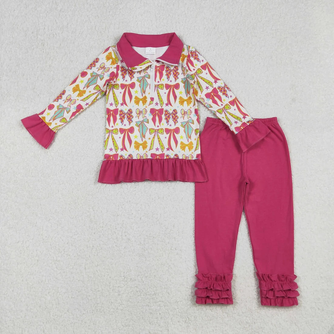 Sibling Baby Boys Girls Floral Leopard Zipper Pullovers Leggings Pant Fall Clothes Sets