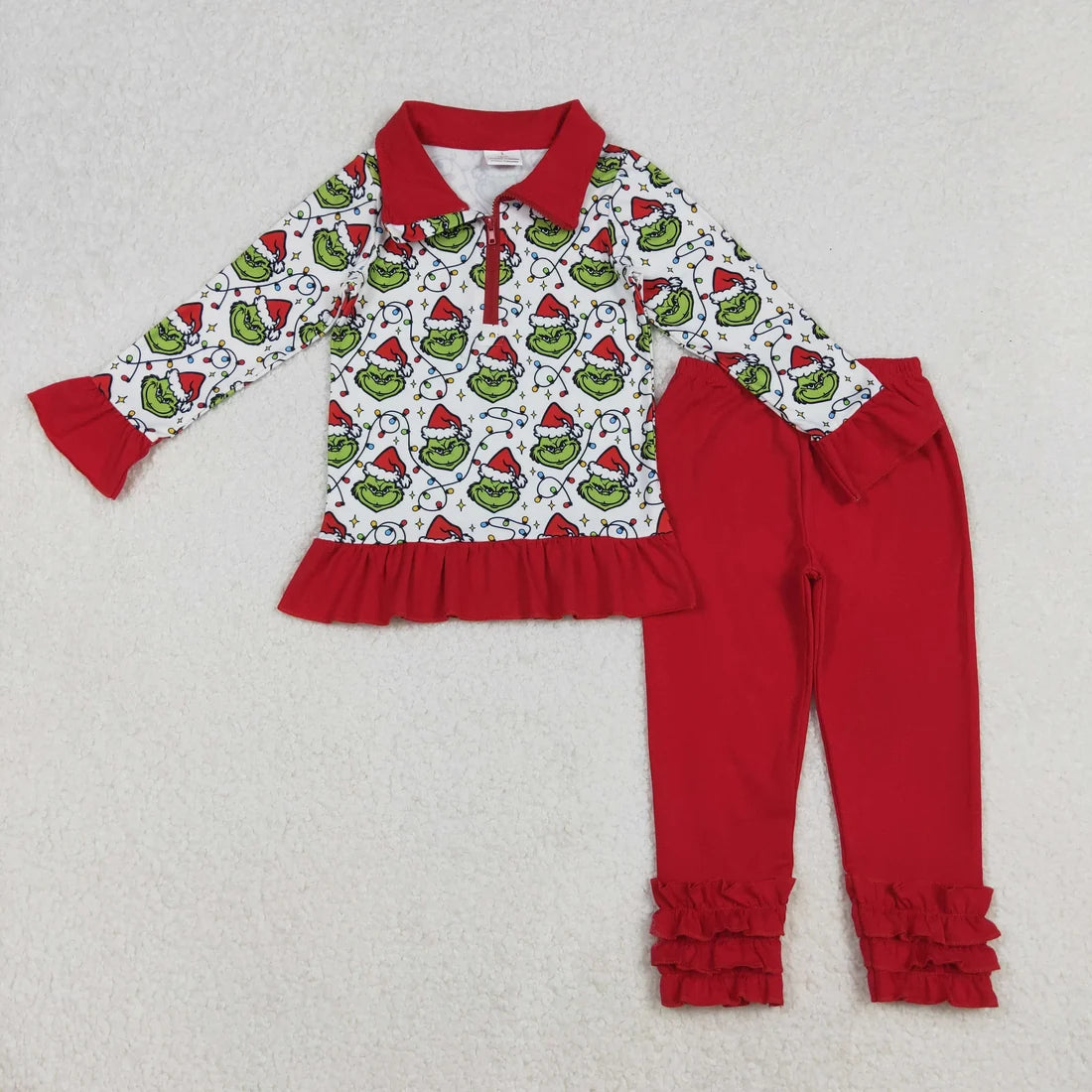 Sibling Baby Boys Girls Santa Grin Pullovers Top Leggings Pants Christmas Clothes Sets