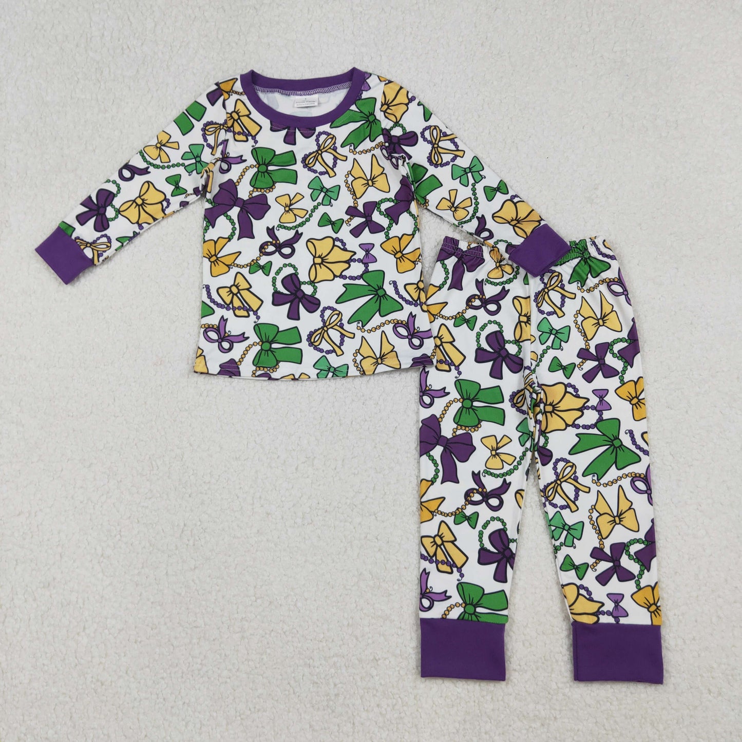 Sibling Baby Boys Girls Mardigras Pajamas Clothes Sets