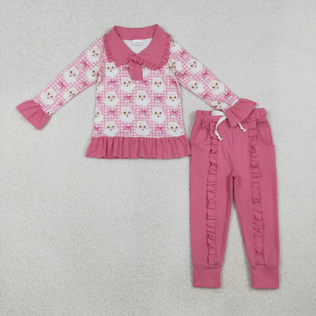 Sibling Baby Boys Girls Santa Grin Pullovers Top Leggings Pants Christmas Clothes Sets