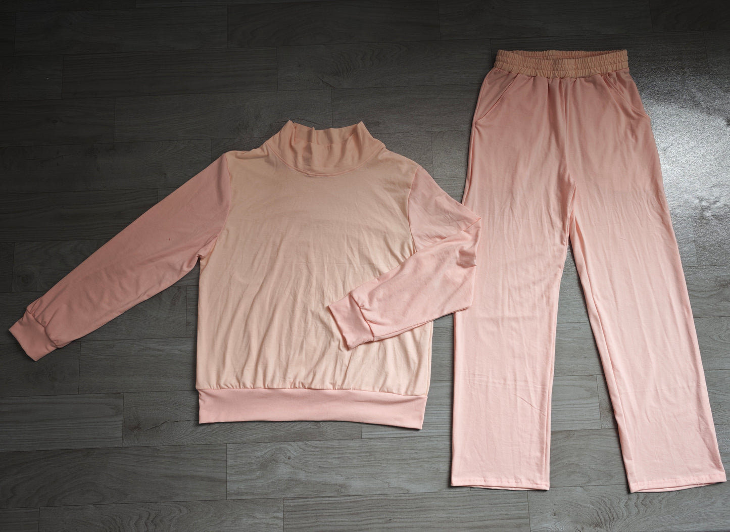 6.23 Preorder GLP3415 Pink Color Long Sleeve Top Pocket Pants Woman Cotton Clothes Set