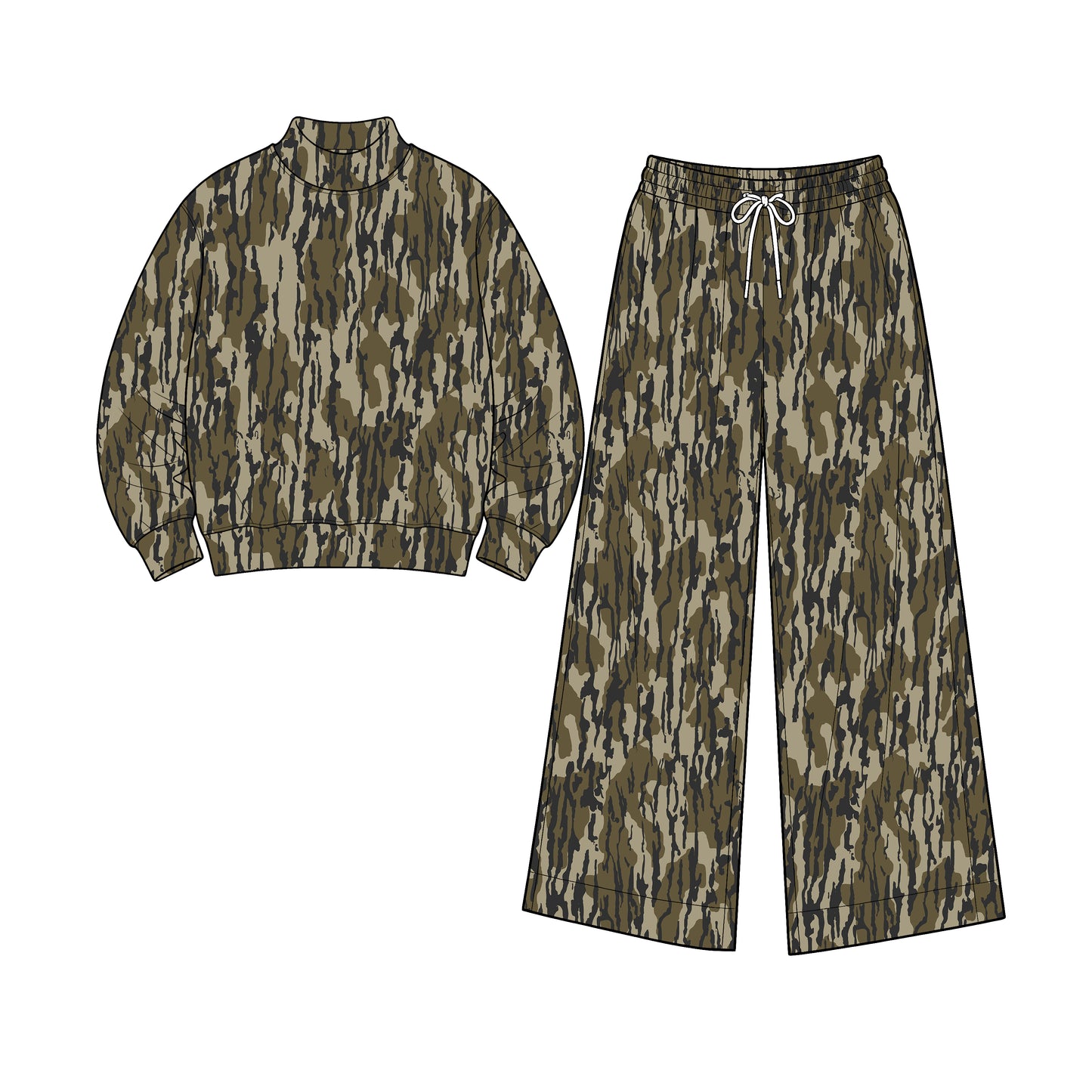 8.1 GLP3604 Preorder Adult Camo Print Long Sleeve Top Pockets Pants Woman Yoga Clothes Set