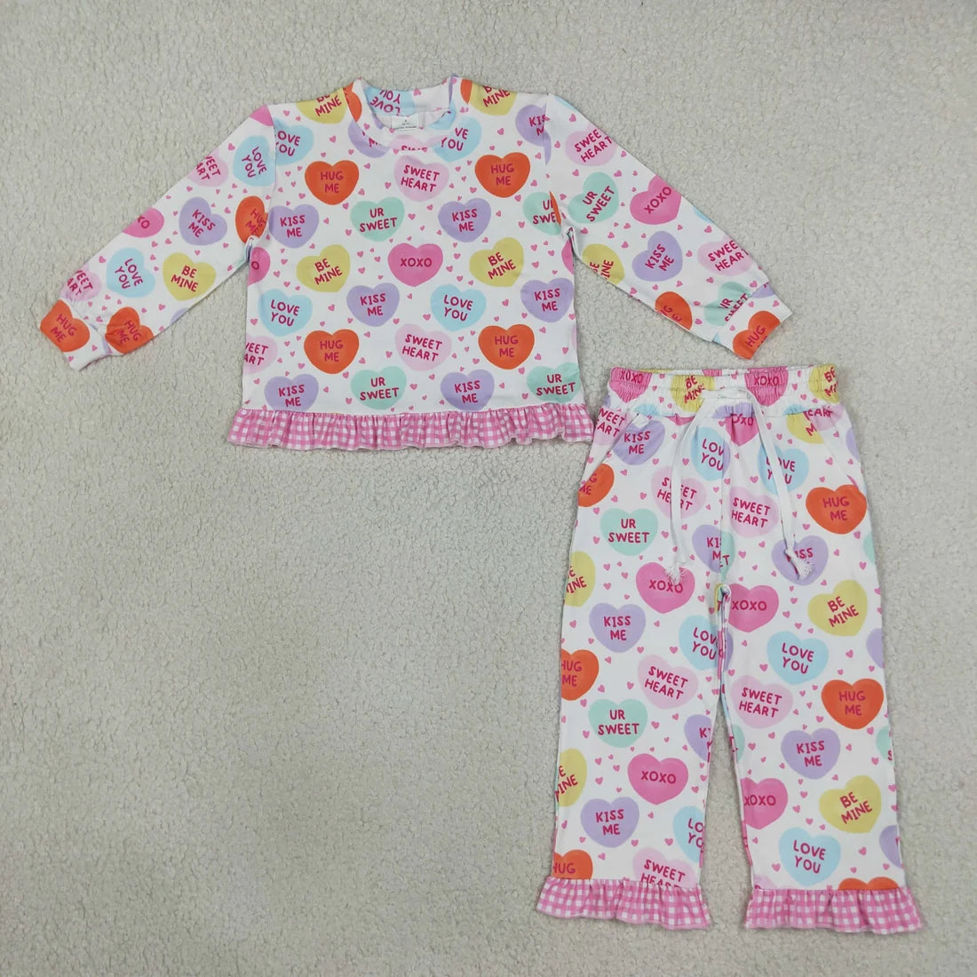 Sibling Kids Girls  Long Sleeve Top Ruffle Pants Outfit