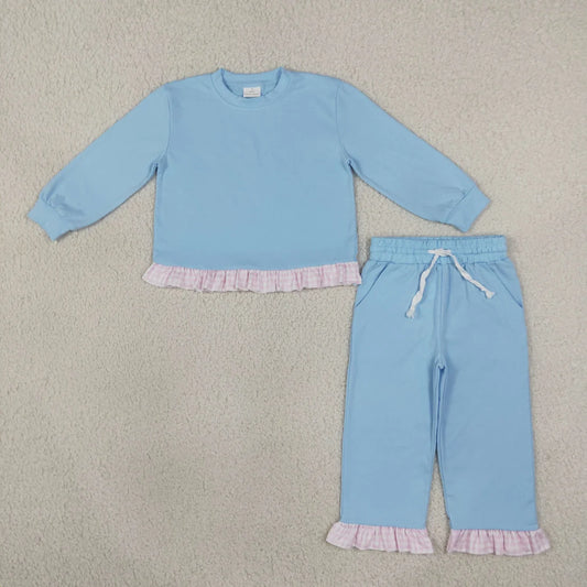 Sibling Kids Girls  Long Sleeve Top Ruffle Pants Outfit